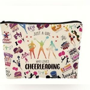 NWT Accessory Bag Makeup Bag I Love Cheerleading Graffiti Bag